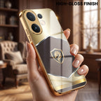 Vivo T4 Pro 5G Dragon Crest Gold Electroplated Glass Phone Back Case
