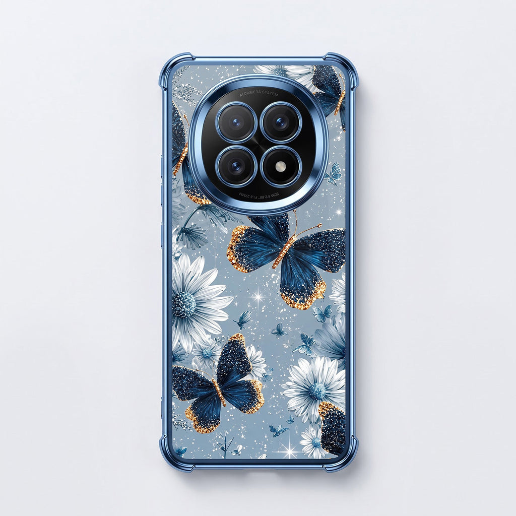 Oppo F29 5G Blue Butterfly Floral Airbags Printed Back Case