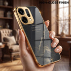Oppo Reno 14 5G Focus Electroplated Gold Glass Case