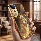 Vivo V40 Pro 5G Luxury Tiger Gold Electroplated Glass Case