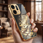 Oppo Reno 14 5G Luxury Wealth Trader Gold Electroplated Glass Case