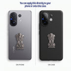 Vivo T4 Pro 5G Compatible Satyamev Jayate 3D Metal Emblem Sticker