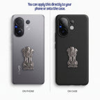 Vivo V60 5G Compatible Satyamev Jayate 3D Metal Emblem Sticker