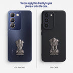 Vivo Y200e 5G Compatible Satyamev Jayate 3D Metal Emblem Sticker