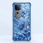 Vivo V40 Pro 5G Butterfly Blue Airbags Printed Back Case