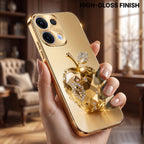 Oppo Reno 13 5G Golden Apple Gold Electroplated Glass Phone Back Case