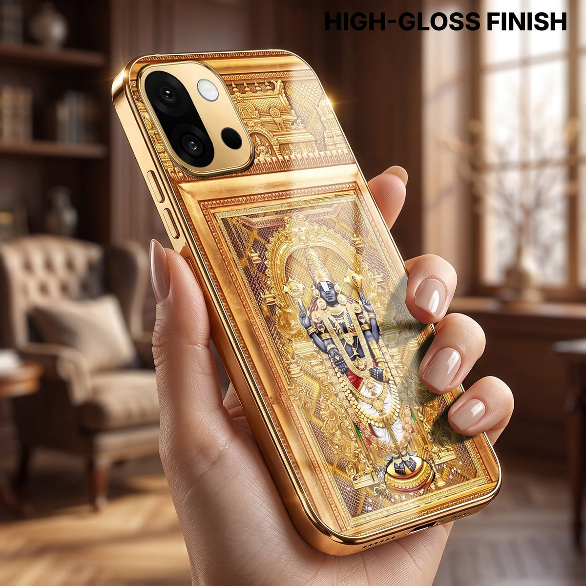 OnePlus 13s 5G Premium Heritage Gold Electroplated Glass Phone Back Case