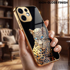 Oppo Reno 16 5G Panther Gold Electroplated Glass Phone Back Case