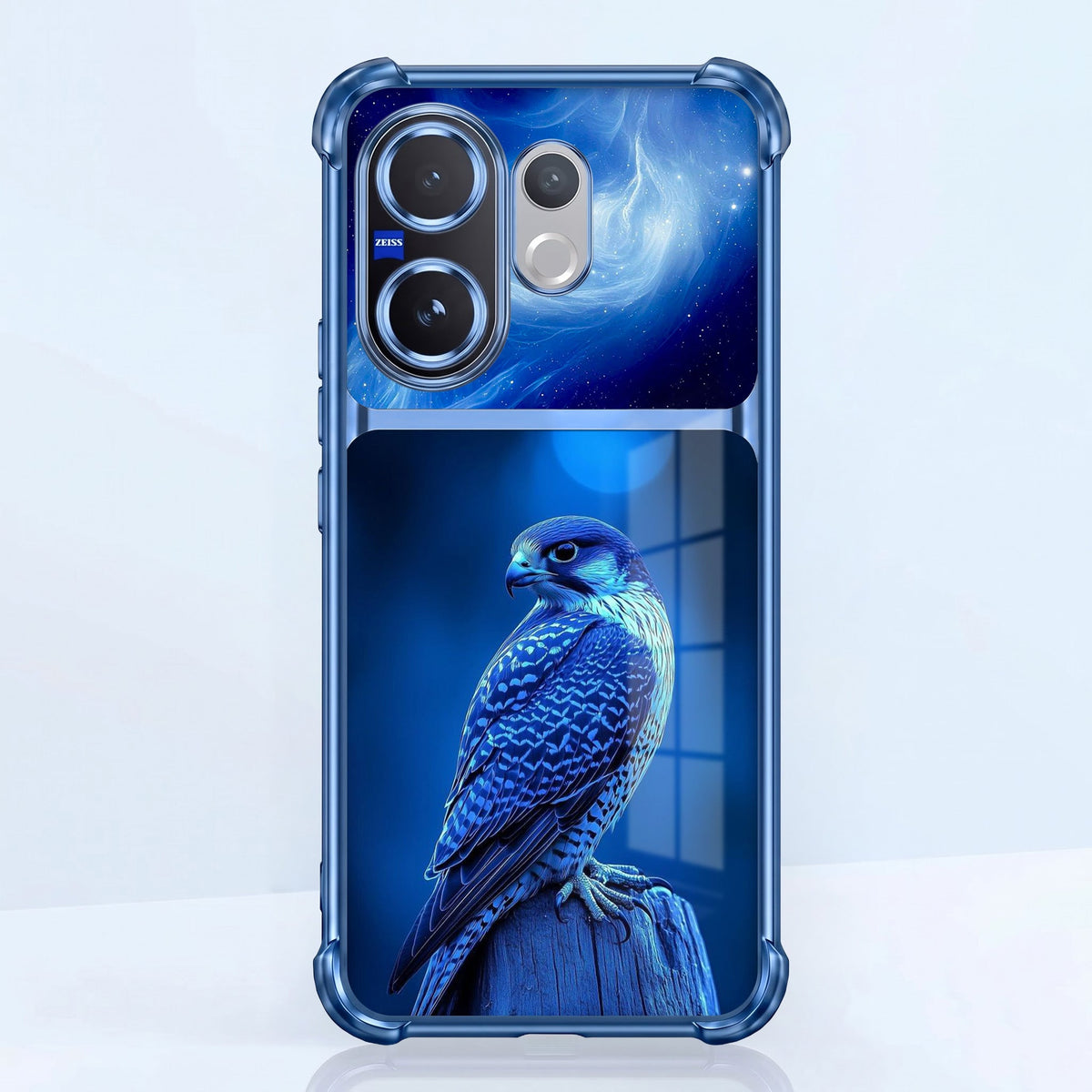 Vivo V60 5G Royal Falcon Dual-Tone Transparent Blue Airbags Case