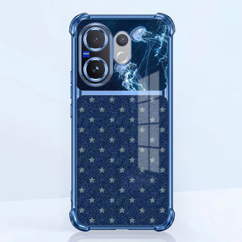 Vivo V60 5G Galaxy Stars Dual-Tone Transparent Blue Airbags Case