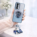 Oppo Reno 12 Pro 5G Stunning Shimmer Electroplating Butterfly Stand Charm Case