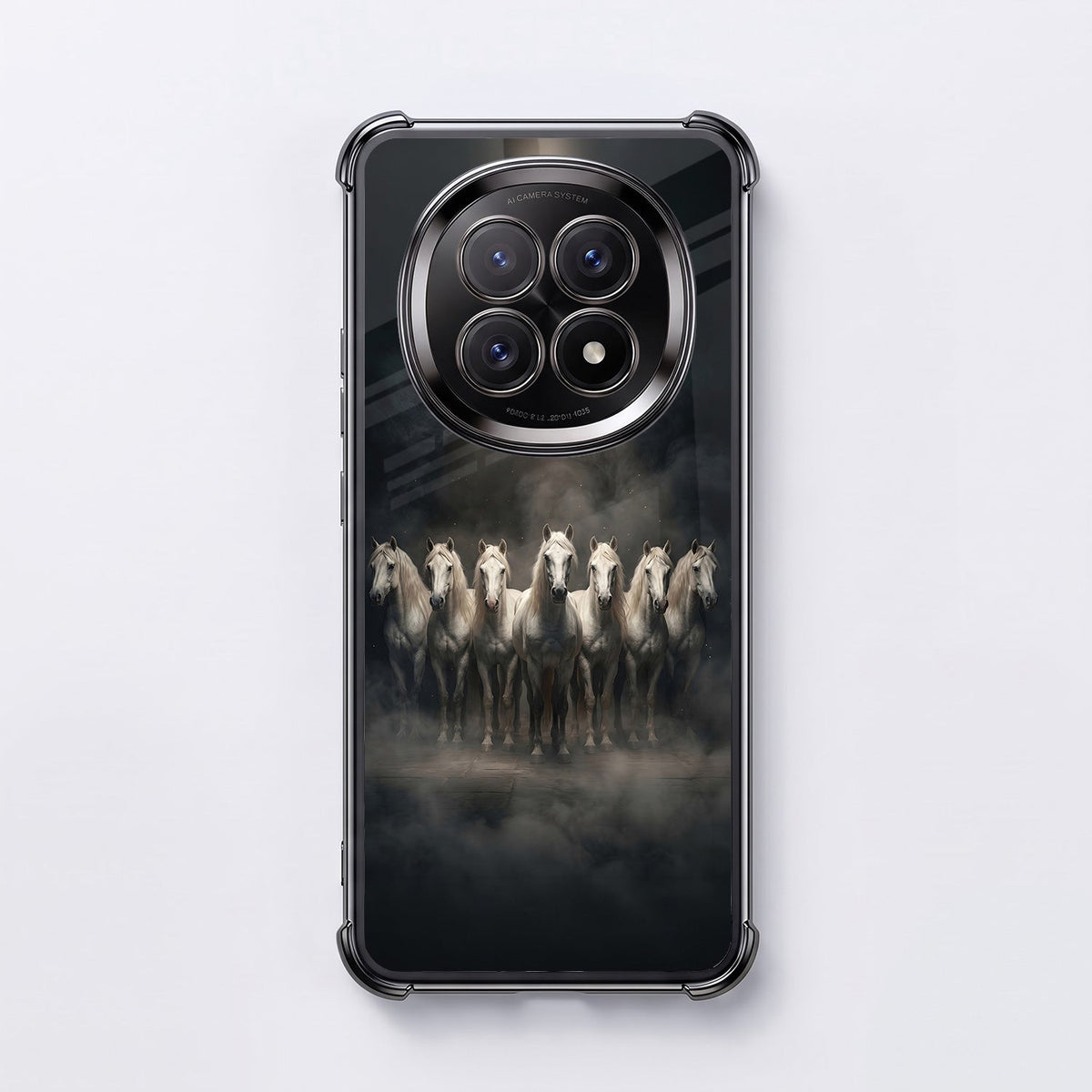 Oppo F29 5G Running Horses Black Airbags Printed Back Case
