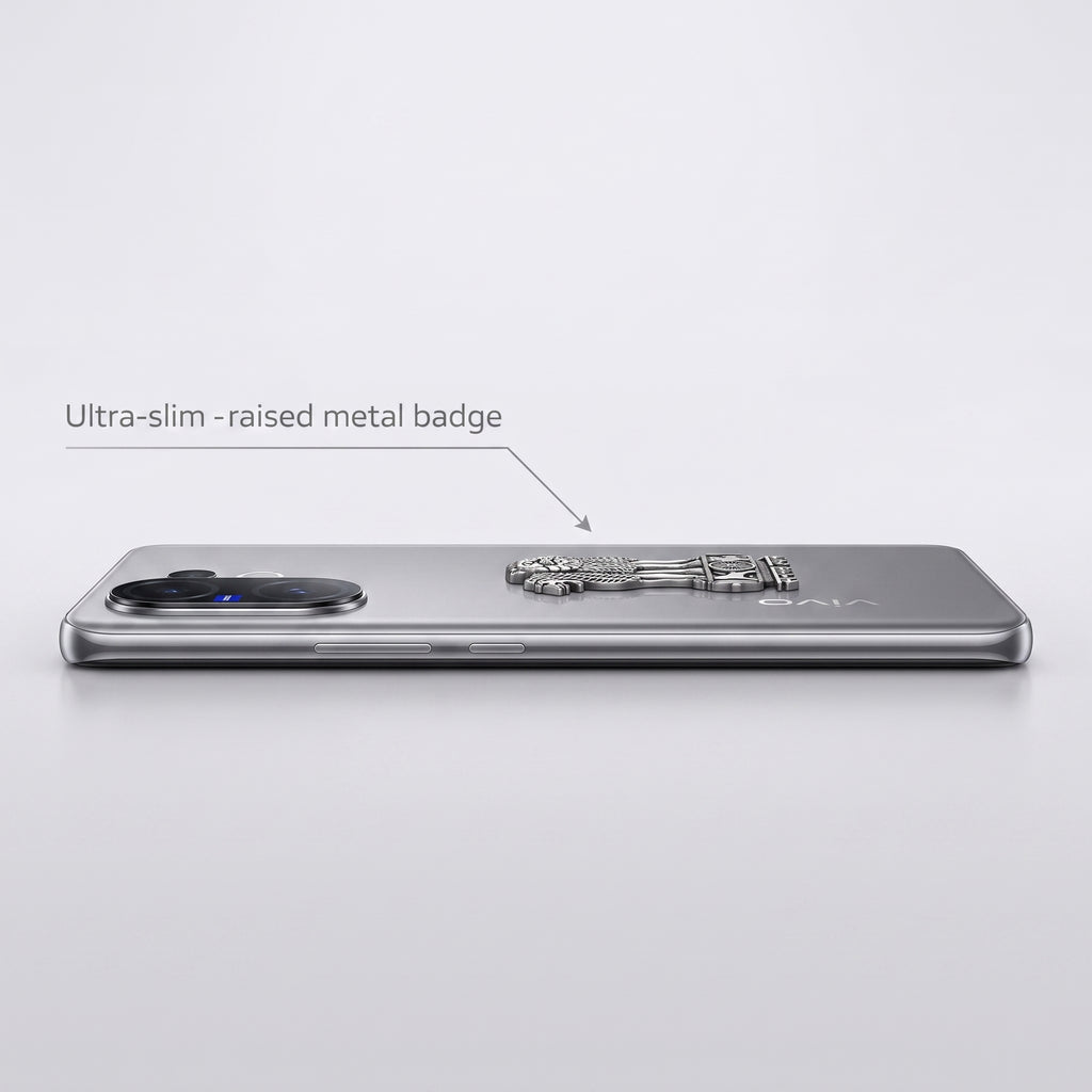Vivo V60 5G Compatible Satyamev Jayate 3D Metal Emblem Sticker