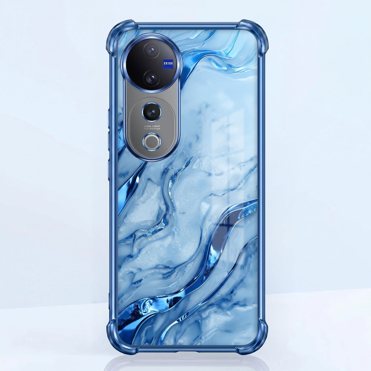 Vivo V40 Pro 5G Marvel Texture Blue Airbags Printed Back Case
