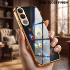 Vivo V70 FE 5G Multi-Feather Peacock Gold Electroplated Glass Phone Back Case