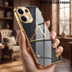 Oppo Reno 13 5G Trading Candles Gold Electroplated Glass Case