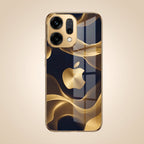 Oppo Reno 14 5G Luxury Wave Gold Electroplated Glass Phone Back Case