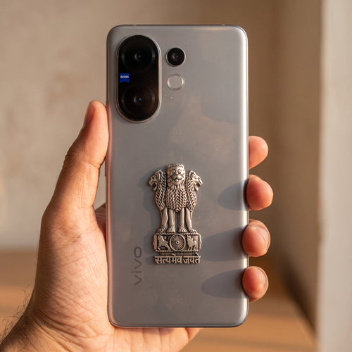 Vivo V60 5G Compatible Satyamev Jayate 3D Metal Emblem Sticker