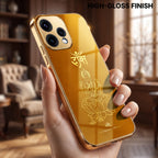 Oppo Reno 15 5G Shree Lakshmi Divine Gold Electroplated Glass Phone Back Case