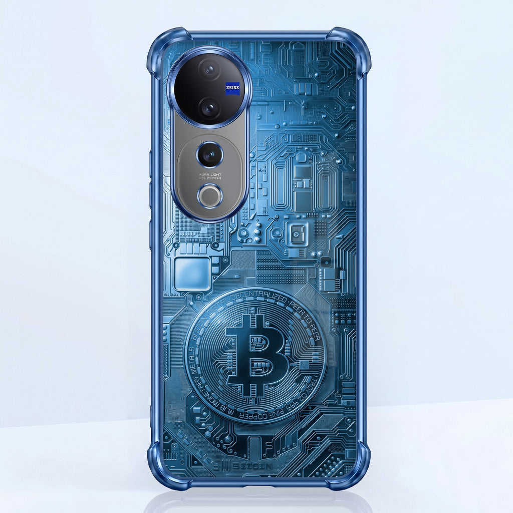Vivo V40 Pro 5G Bitcoin Blue Airbags Printed Back Case