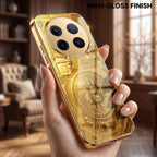 Vivo X300 Pro 5G Bitcoin Gold Electroplated Glass Phone Back Case