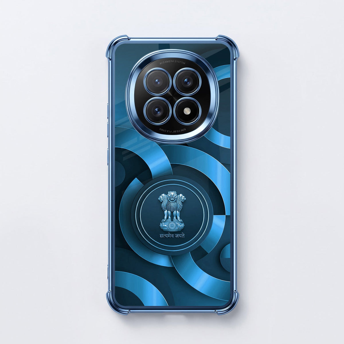 Oppo F29 5G Blue Emblem Blue Airbags Printed Back Case