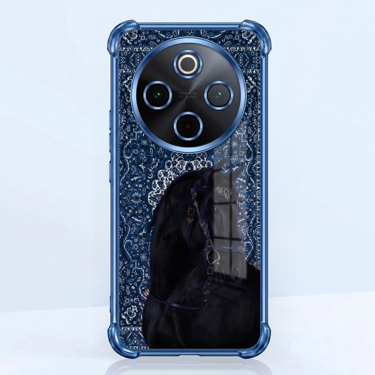 Vivo T4 5G Premium Royal Horse Blue Airbags Printed Back Case
