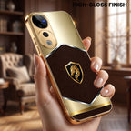 Vivo V40 Pro 5G Dragon Crest Gold Electroplated Glass Phone Back Case