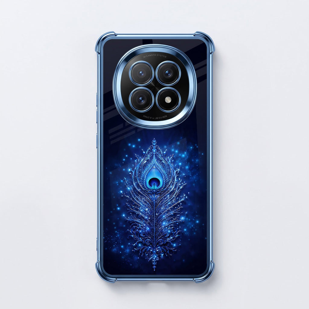 Oppo F29 5G Premium Peacock Feather Blue Airbags Printed Back Case