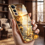 Vivo Y400 Pro 5G 11:11 Manifestation Gold Electroplated Glass Phone Back Case
