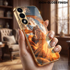 Oneplus Nord 5 5G Divine Hanuman Gold Electroplated Glass Phone Back Case