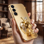 Samsung Galaxy A56 5G Golden Apple Gold Electroplated Glass Phone Back Case