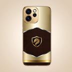 Oppo Reno 15 Pro Mini 5G Dragon Crest Gold Electroplated Glass Phone Back Case