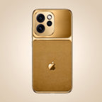 Oppo Reno 15 Pro Mini 5G Royal Touch Apple Gold Electroplated Glass Phone Back Case