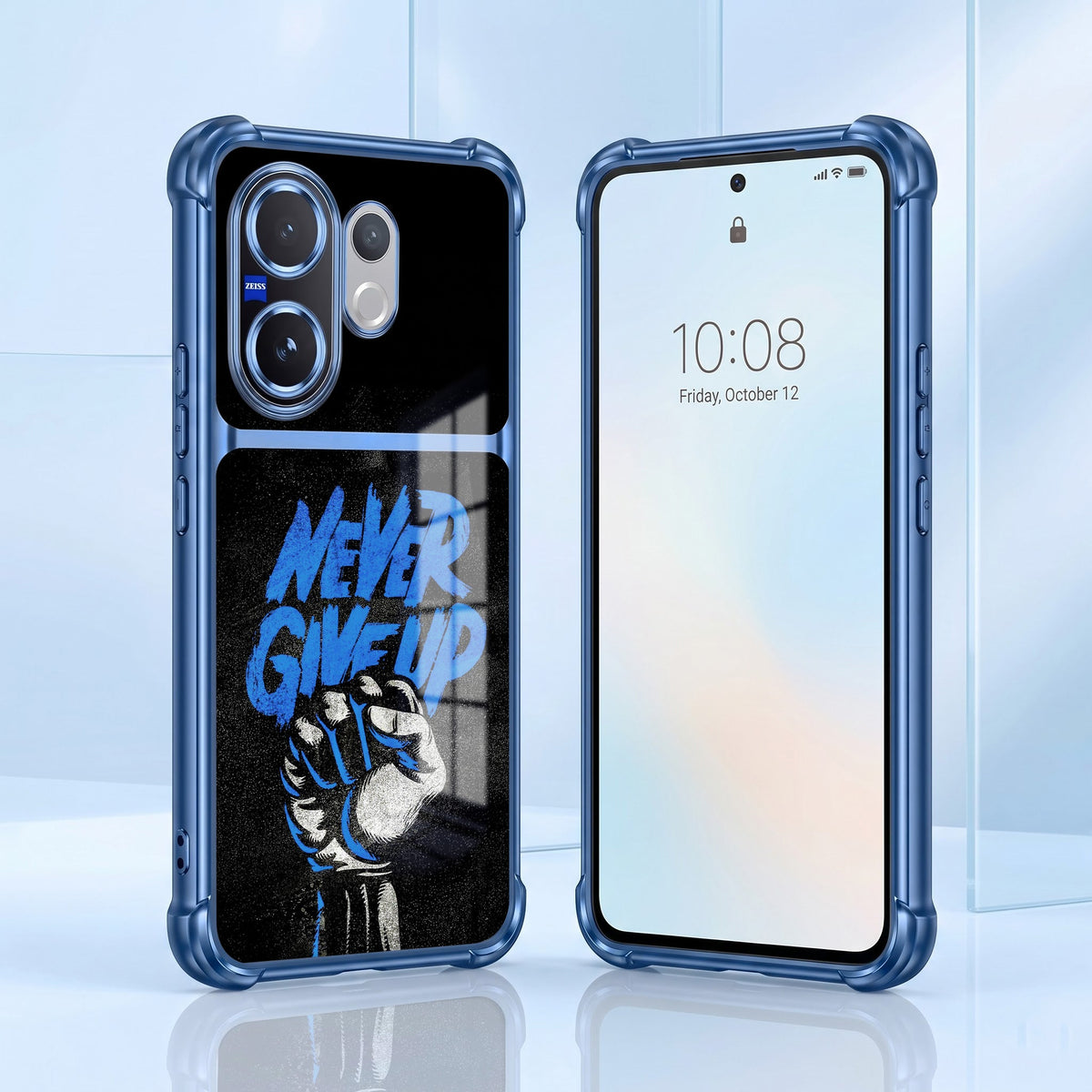 Vivo V60 5G Naver Give Up Dual-Tone Transparent Blue Airbags Case