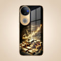 Vivo V50 5G Luxury Wealth Trader Gold Electroplated Glass Case