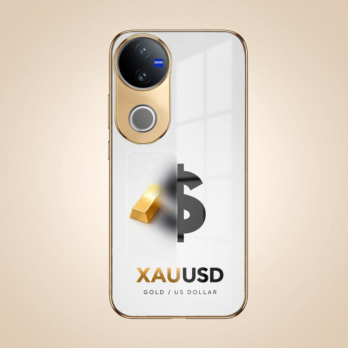 Vivo V50 5G Luxury XAU/USD Gold Electroplated Glass Case