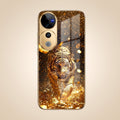 Oppo Reno 15 Mini 5G Luxury Tiger Gold Electroplated Glass Case