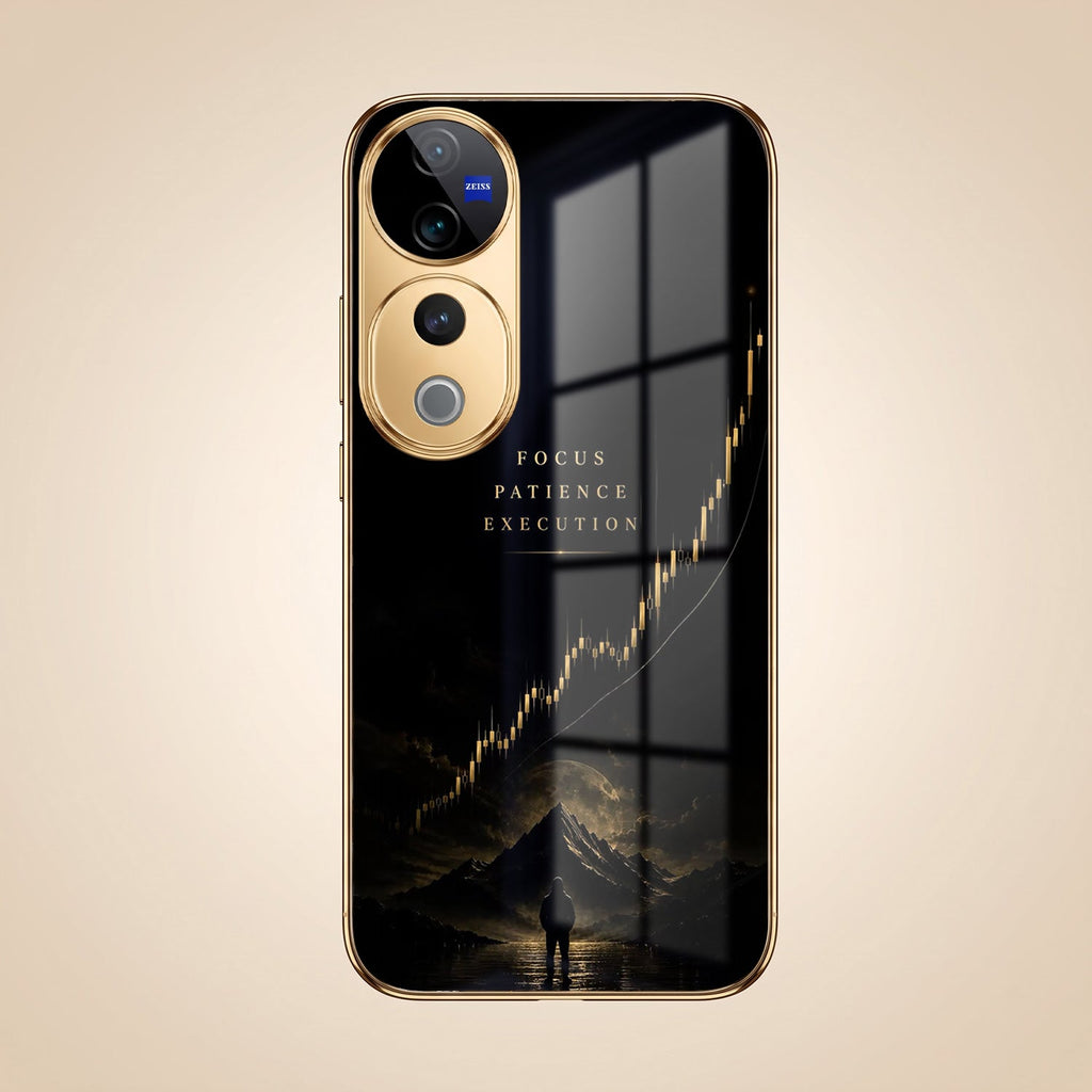Vivo V40 Pro 5G Focus Electroplated Gold Glass Case