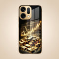 Oppo Reno 14 5G Luxury Wealth Trader Gold Electroplated Glass Case