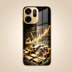 Oppo Reno 14 5G Luxury Wealth Trader Gold Electroplated Glass Case