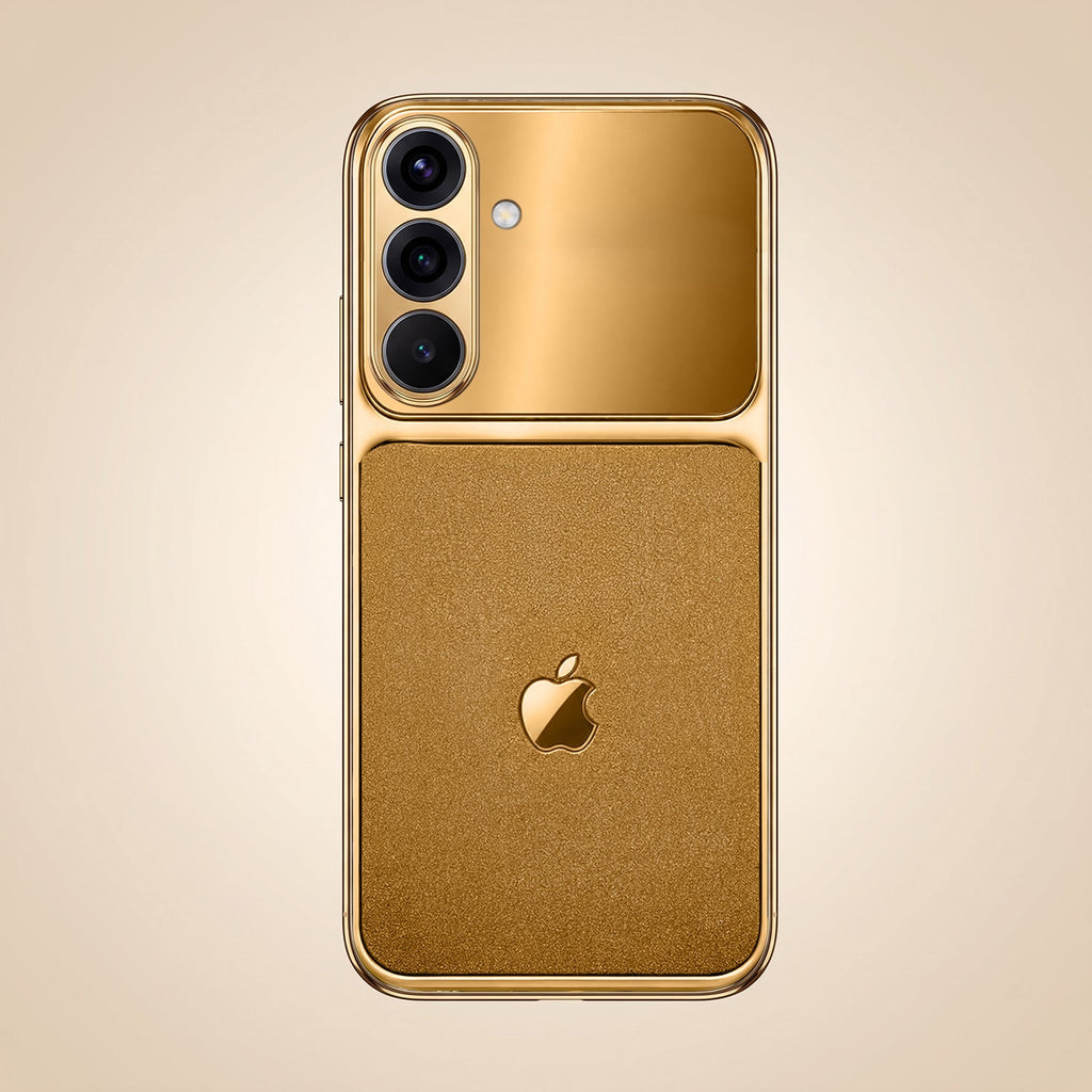 Samsung Galaxy A36 5G Royal Touch Apple Gold Electroplated Glass Phone Back Case