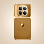 Redmi Note 15 Pro+ 5G Royal Touch Apple Gold Electroplated Glass Phone Back Case