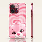 Vivo V70 5G Luxury Cute Teddy Pink Electroplated Glass Phone Back Case