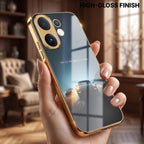 Vivo T4 Pro 5G Porsche Luxury Gold Electroplated Glass Phone Back Case