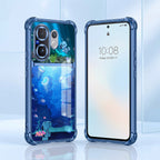 Vivo V60 5G Mystic Jellyfish Dual-Tone Transparent Blue Airbags Case