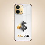 Vivo T5X 5G Luxury XAU/USD Gold Electroplated Glass Phone Back Case