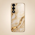 Oneplus Nord 5 5G Marvel Texture Gold Electroplated Glass Phone Back Case
