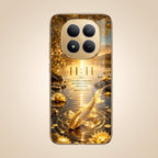 Redmi Note 15 Pro+ 5G 11:11 Manifestation Gold Electroplated Glass Phone Back Case