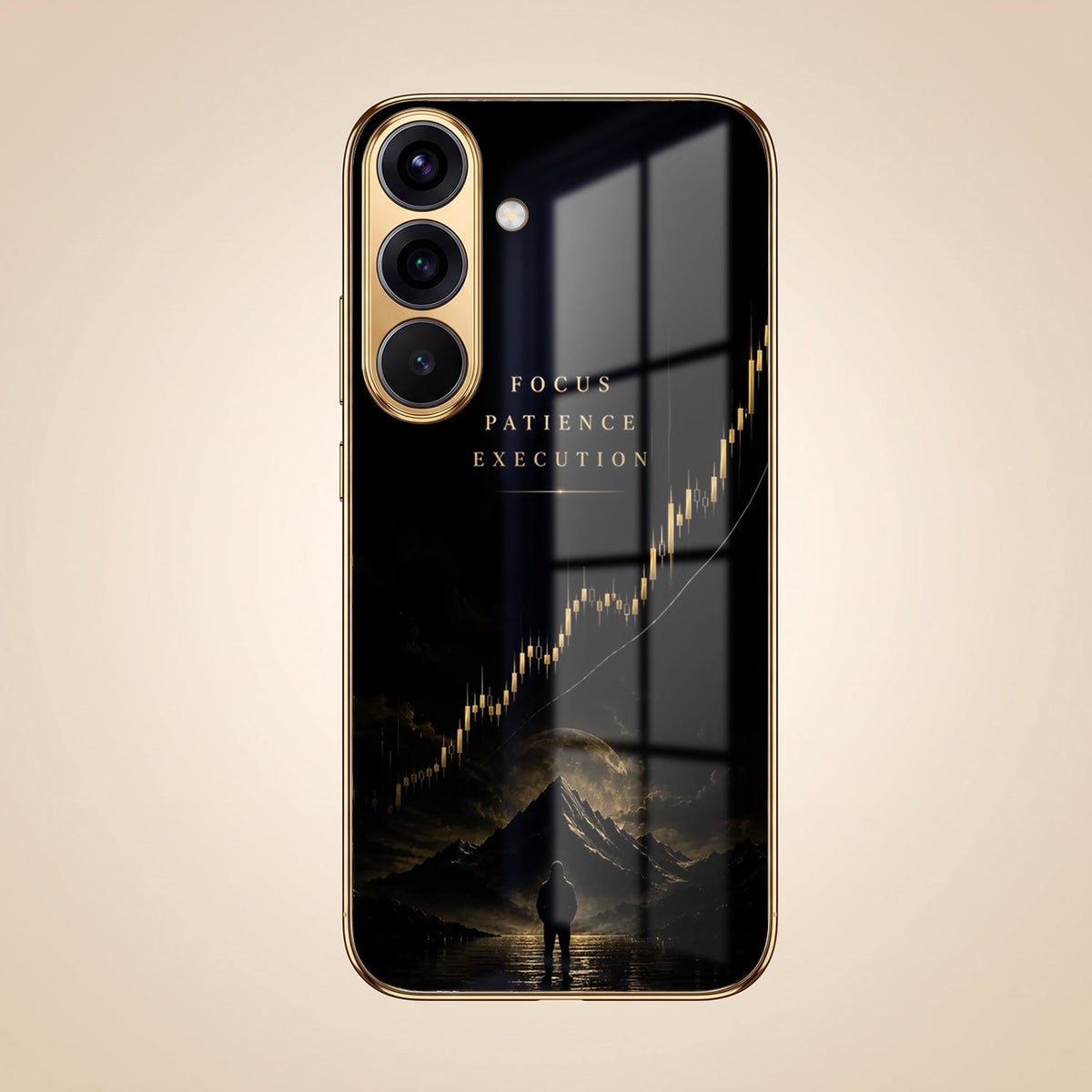 Samsung Galaxy A36 5G Focus Gold Electroplated Glass Phone Back Case